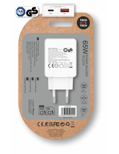 Cargador Notebook/móvil 65W GaN PD