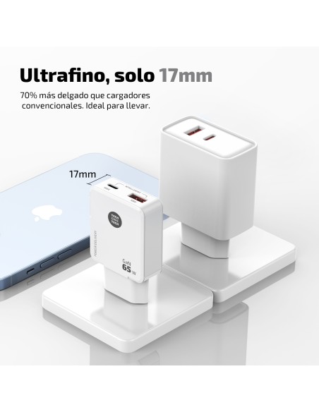 Cargador Notebook/móvil 65W GaN PD