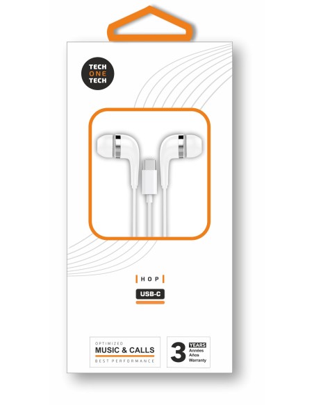 Auriculares HOP blancos intrauditivos conect USB-C