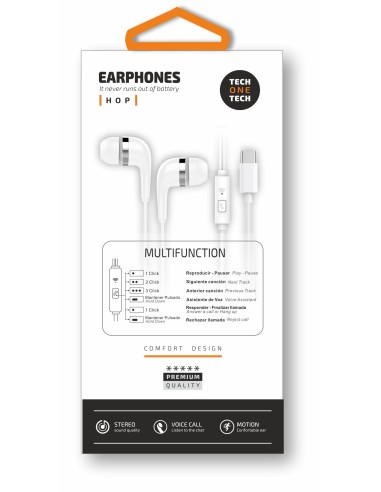 Auriculares HOP blancos intrauditivos conect USB-C
