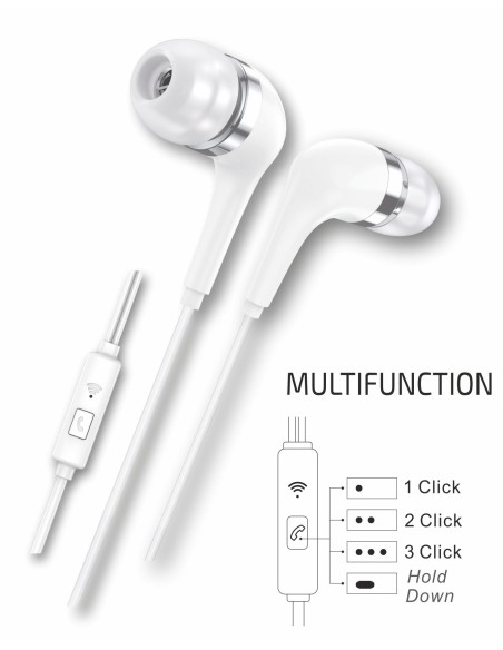 Auriculares HOP blancos intrauditivos conect USB-C