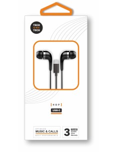 Auriculares HOP negros intrauditivos conect. USB-C