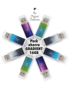  Pack ahorro 8 pendrives Gradient 16 gb