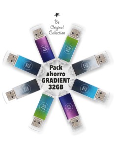  Pack ahorro 8 pendrives Gradient 32 gb