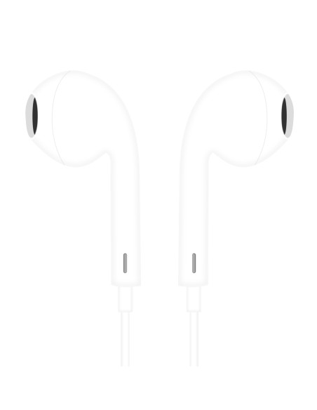 Auriculares earTECH white intraural,con. mini-jack