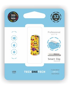 ClipTECH emoji collage 32 Gb pendrive