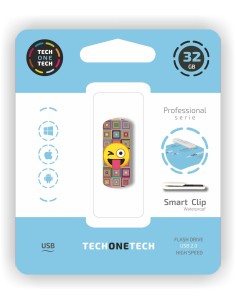ClipTECH emoji guiño 32 Gb pendrive