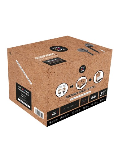 Pack ahorro auriculares earTECH 12 unid JACK (6+6)