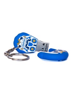 Calavera Blue Monday 32 Gb llavero pendrive 2