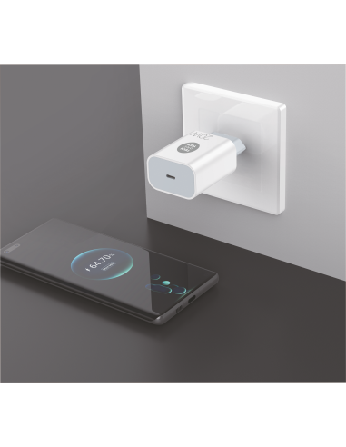 Cargador PD 20W Ultrarápido Power Delivery. Blanco