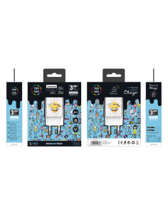 Cargador emojitech smile, 2x USB, 2,4A 2