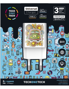 Cargador green camper charger, 2x USB, 2,4A